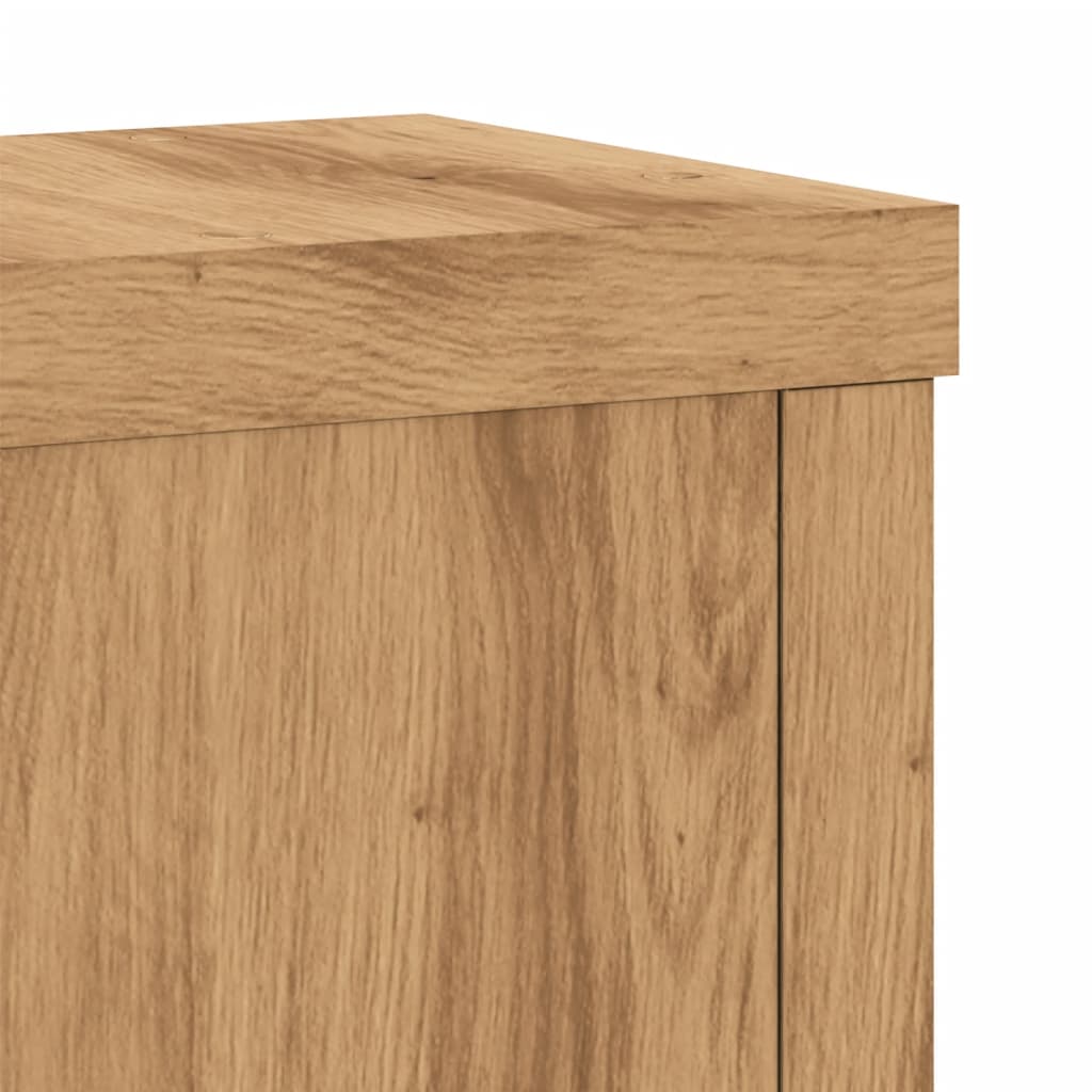 vidaXL Βάσεις Φυτών 2 τεμ. Αρτισιανή Δρυς 10x10x18 εκ. Επεξ. Ξύλο