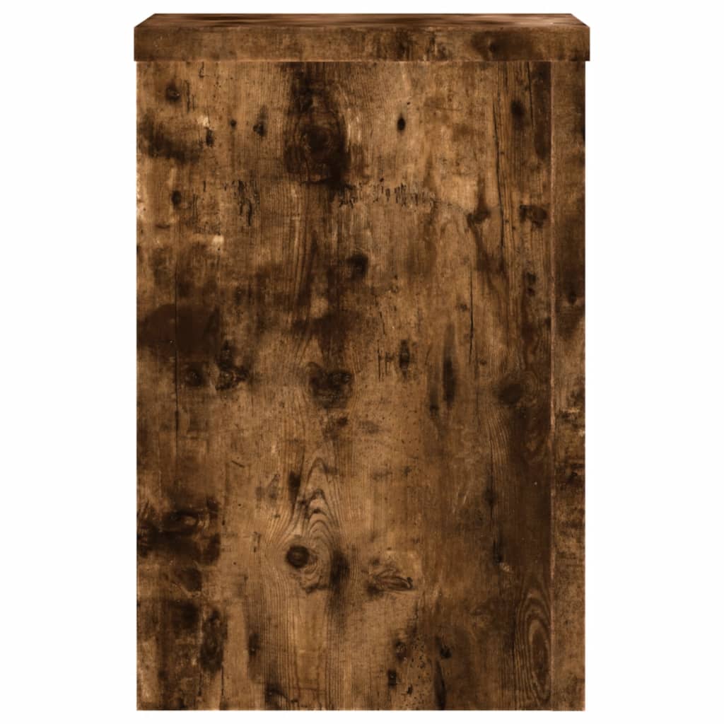 vidaXL Βάσεις Φυτών 2Τεμ. Καπνιστή Δρυς 25x25x35εκ. Επεξεργασμένο Ξύλο