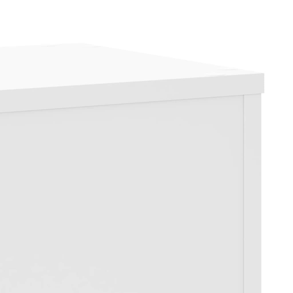 vidaXL Βάσεις Φυτών 2 τεμ. Λευκές 30x30x70 εκ. από Επεξεργασμένο Ξύλο