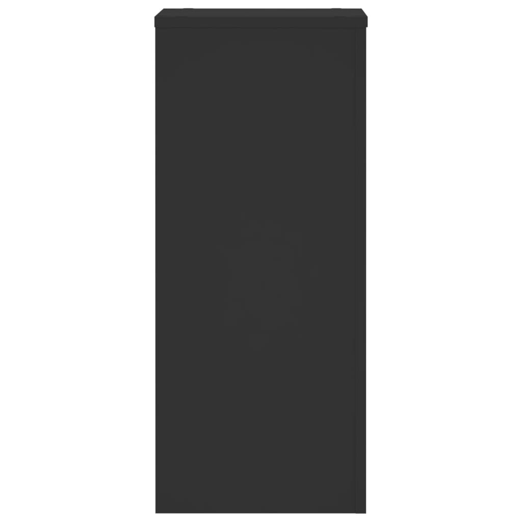 vidaXL Βάσεις Φυτών 2 τεμ. Μαύρες 30x30x70 εκ. από Επεξεργασμένο Ξύλο