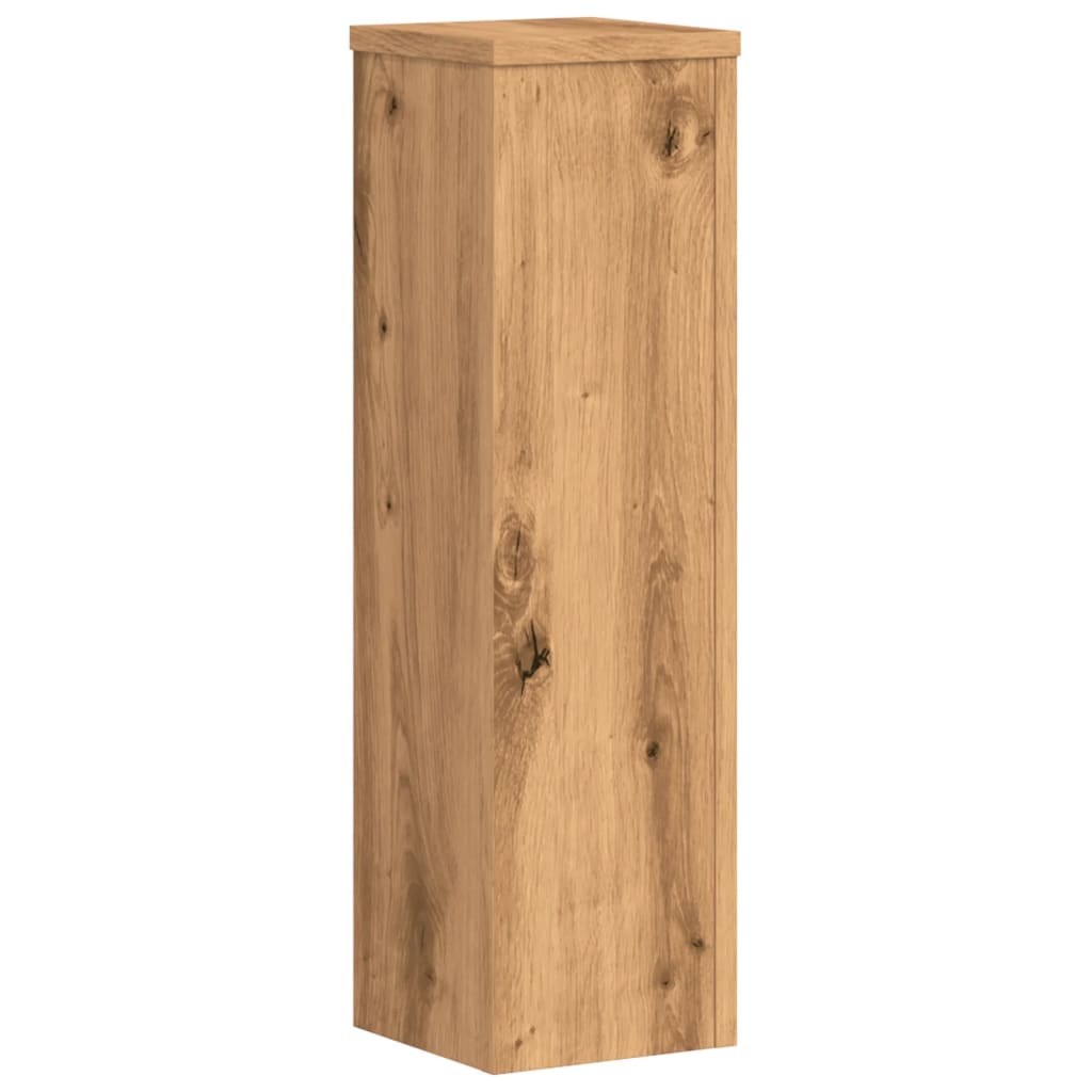 vidaXL Βάσεις Φυτών 2 τεμ. Αρτισιανή Δρυς 17x17x60 εκ. Επεξ. Ξύλο