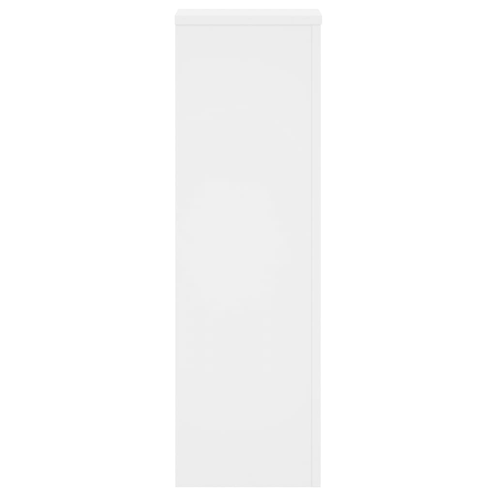 vidaXL Βάσεις Φυτών 2 τεμ. Λευκές 25x25x80 εκ. από Επεξεργασμένο Ξύλο