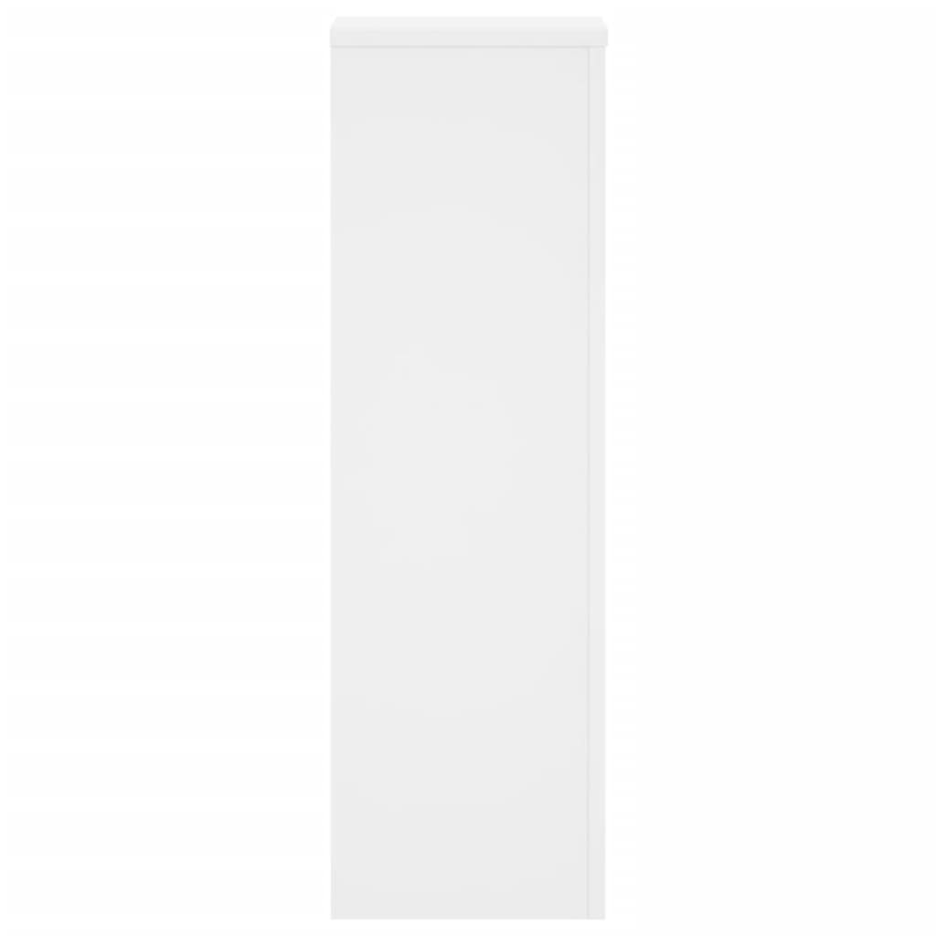 vidaXL Βάσεις Φυτών 2 τεμ. Λευκές 25x25x80 εκ. από Επεξεργασμένο Ξύλο