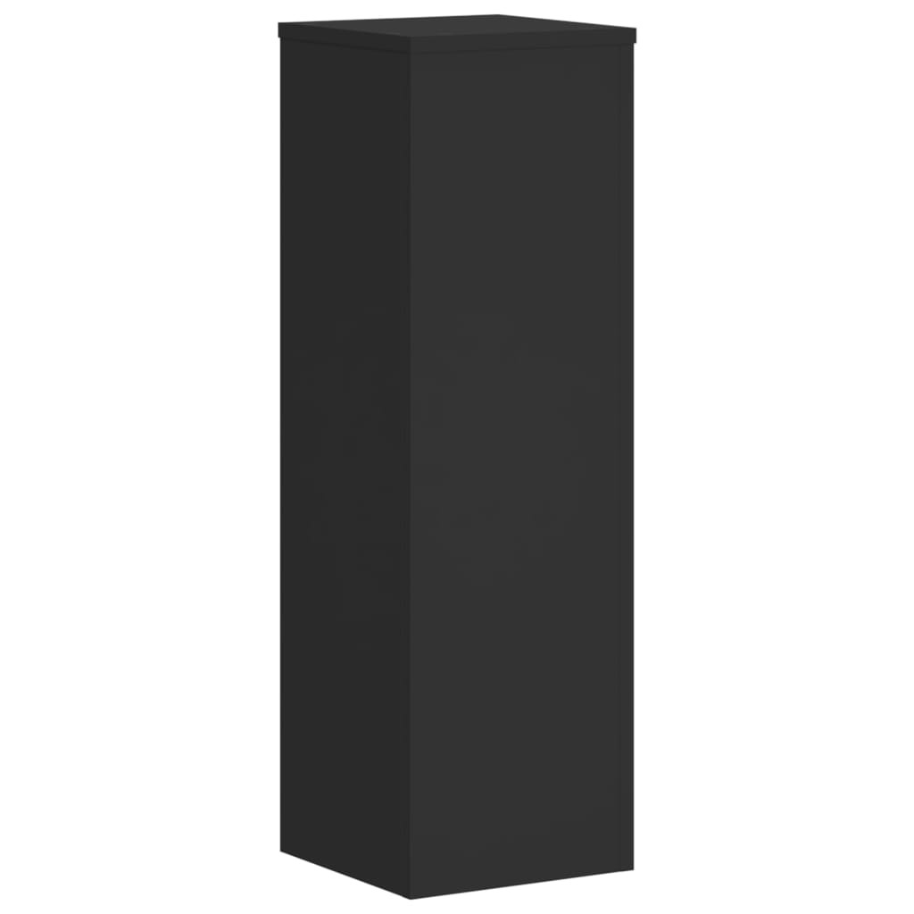 vidaXL Βάσεις Φυτών 2 τεμ. Μαύρες 25x25x80 εκ. από Επεξεργασμένο Ξύλο