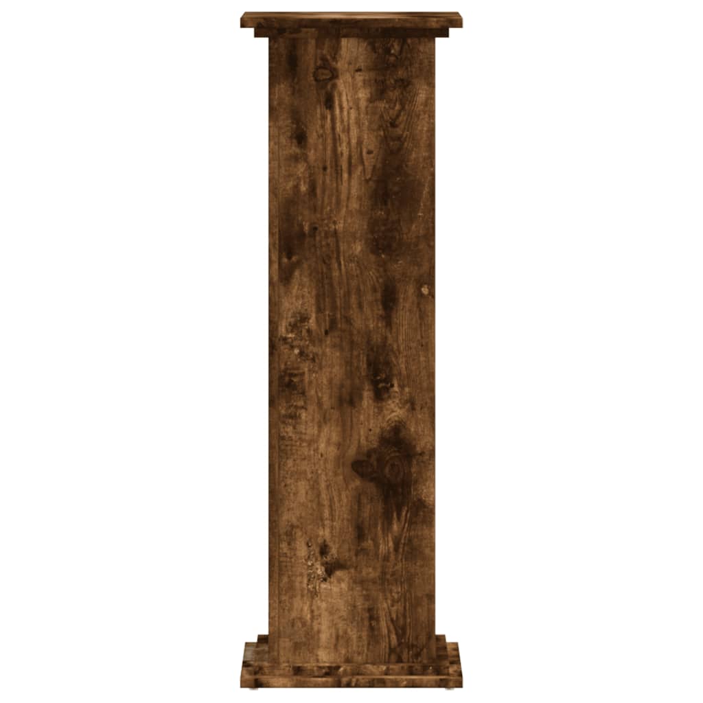 vidaXL Βάσεις Φυτών Καπνιστή Δρυς 33x33x100εκ Επεξεργασμένο Ξύλο