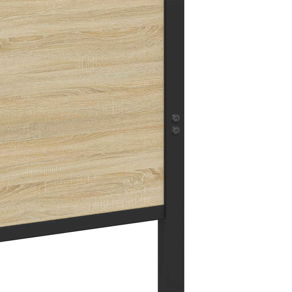 vidaXL Σκελετός Κρεβ. Χωρίς Στρώμα Sonoma Δρυς 120x190 εκ. Μεταλλικό