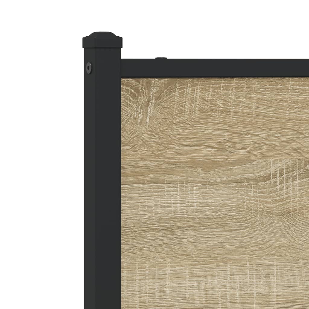 vidaXL Σκελετός Κρεβ. Χωρίς Στρώμα Sonoma Δρυς 100x190 εκ. Μεταλλικό