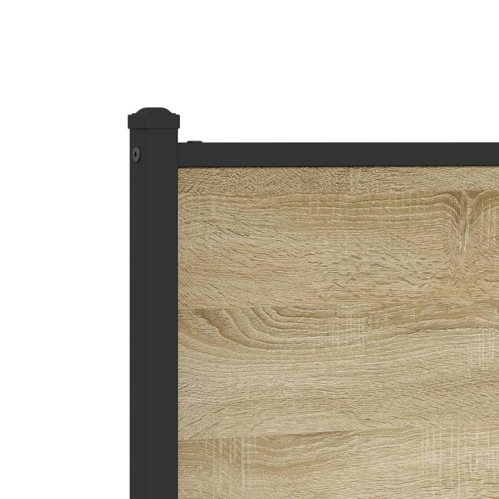 vidaXL Σκελετός Κρεβ. Χωρίς Στρώμα Sonoma Δρυς 80x200 εκ. Μεταλλικό