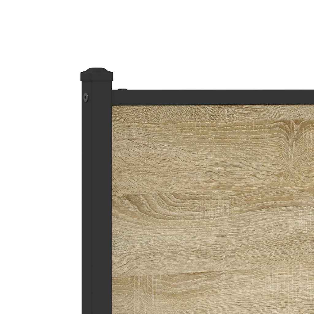 vidaXL Σκελετός Κρεβ. Χωρίς Στρώμα Sonoma Δρυς 120x190 εκ. Μεταλλικό