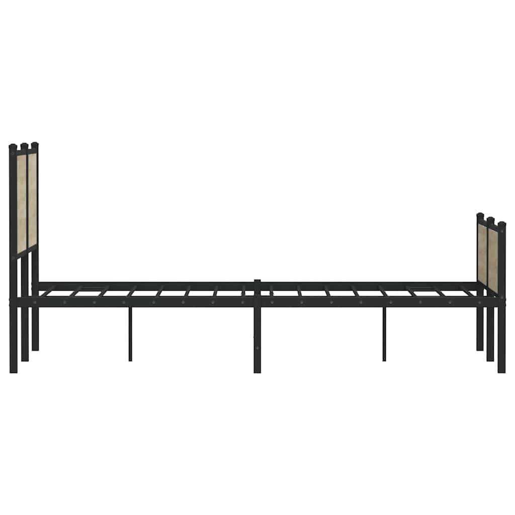 vidaXL Σκελετός Κρεβ. Χωρίς Στρώμα Sonoma Δρυς 120x200 εκ. Μεταλλικό