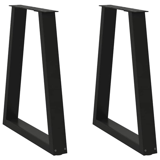 vidaXL Πόδια Τραπεζαρίας Σχήματος V 2 τεμ. Μαύρο 50x(72-73,3) εκ. Ατσάλι