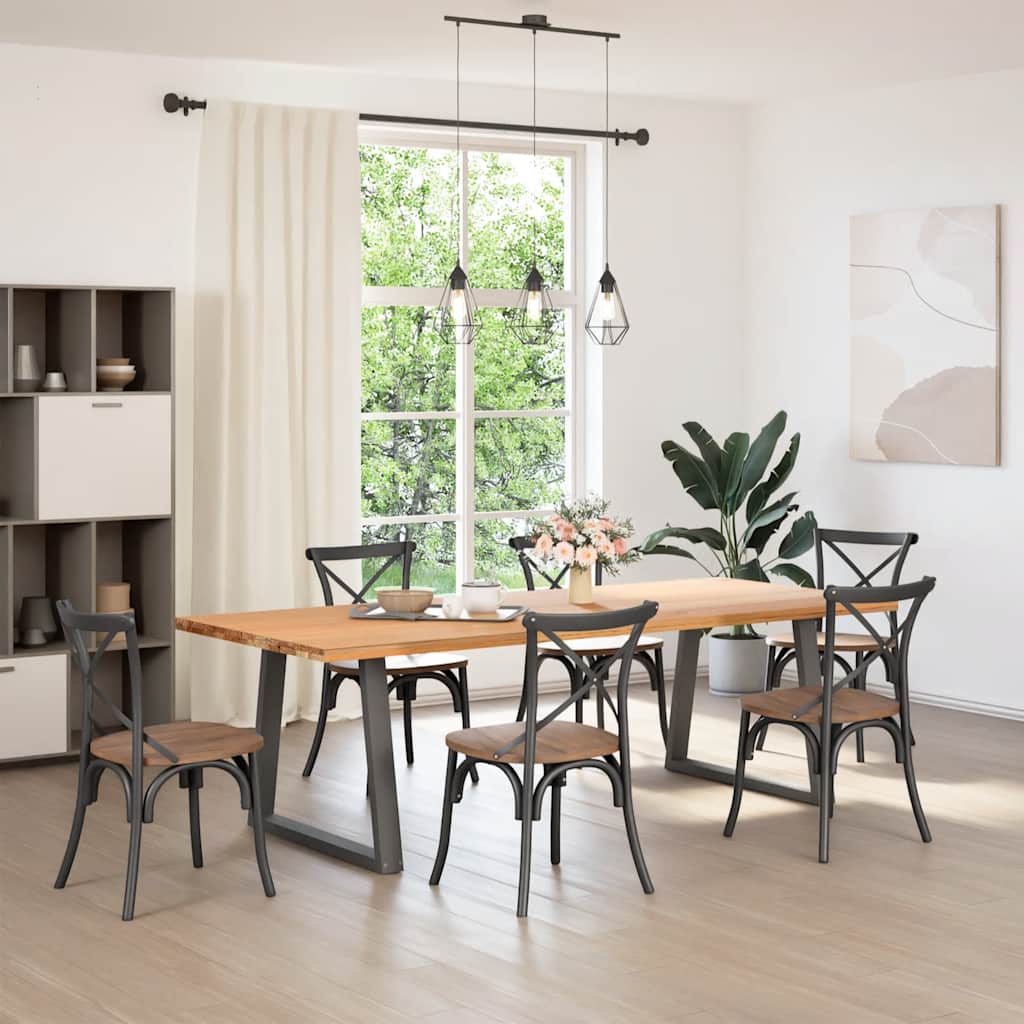 vidaXL Πόδια Τραπεζαρίας Σχήματος V 2 τεμ. Ανθρακί 70x(72-73,3) εκ. Ατσάλι
