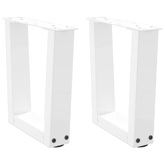 vidaXL Πόδια Τραπεζιού Σαλονιού Σχήματος V 2 τεμ. Λευκά 30x(30-31,3) εκ. Ατσάλι