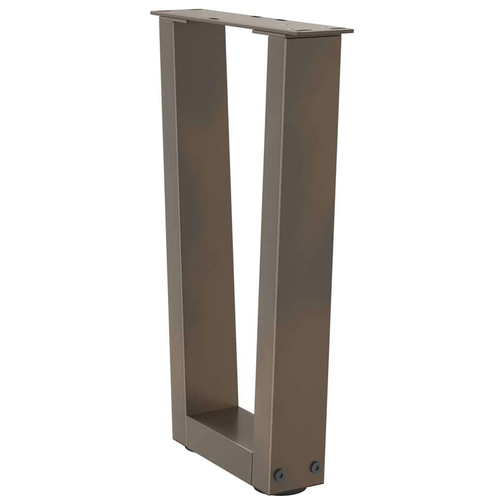 vidaXL Πόδια Τραπεζιού Σαλονιού Σχήματος V 2 τεμ. από Φυσικό Ατσάλι 28x(42-43,3) εκ. Ατσάλι