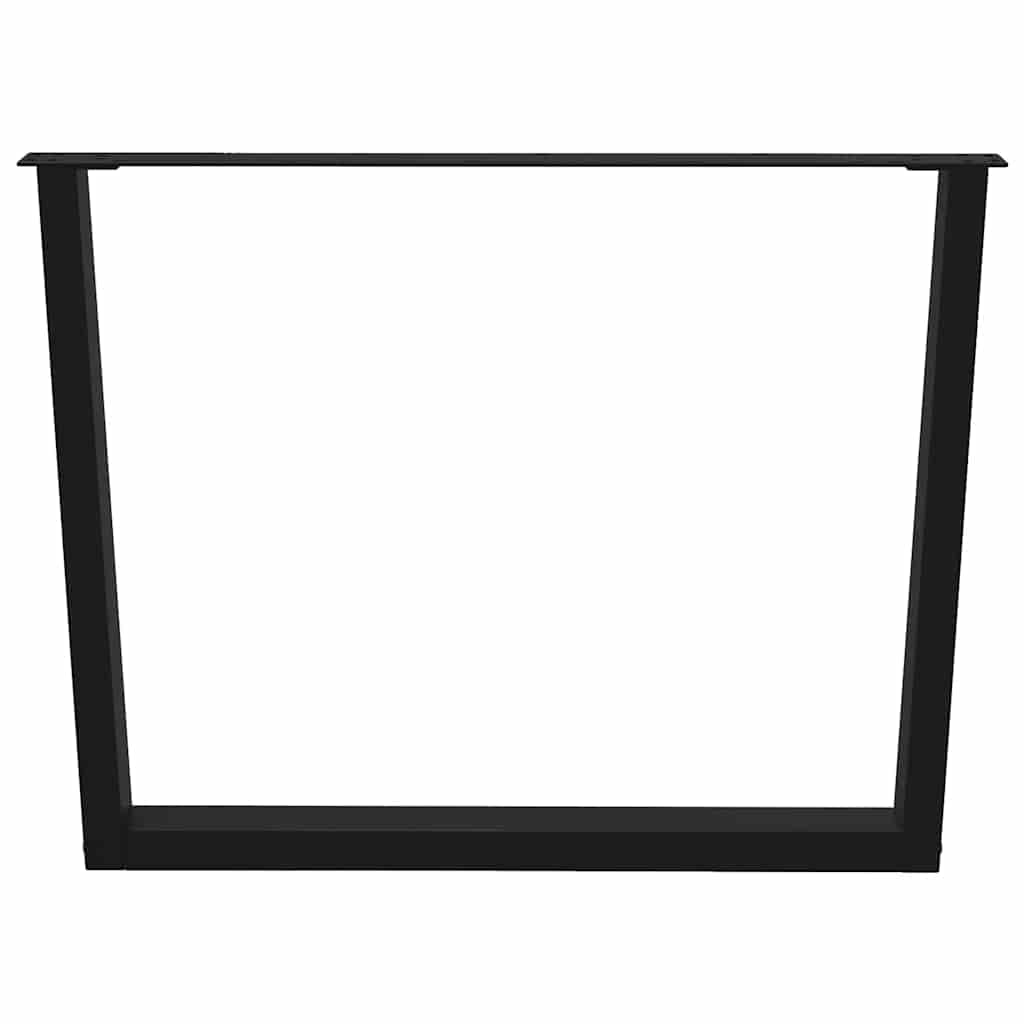 vidaXL Πόδια Τραπεζαρίας Σχήματος V 2 τεμ. Μαύρο 100x (72-73,3) εκ. Ατσάλι