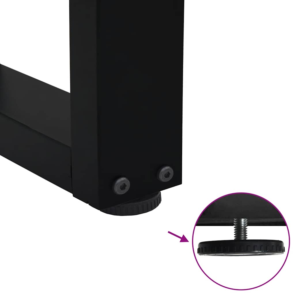 vidaXL Πόδια Τραπεζαρίας Σχήματος V 2 τεμ. Μαύρο 100x (72-73,3) εκ. Ατσάλι