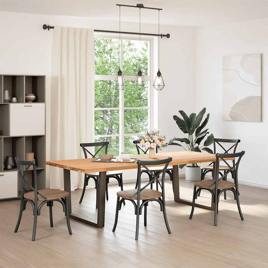 vidaXL Πόδια Τραπεζαρίας Σχήματος V 2 τεμ. Ανθρακί 100x(72-73,3) εκ. Ατσάλι