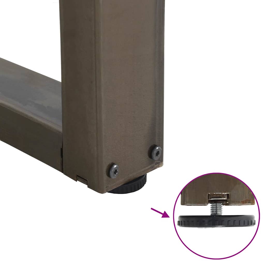 vidaXL Πόδια Τραπεζαρίας 3 τεμ. Σχήμα V από Φυσικό Ατσάλι 70x(72-73,3) εκ. Ατσάλι
