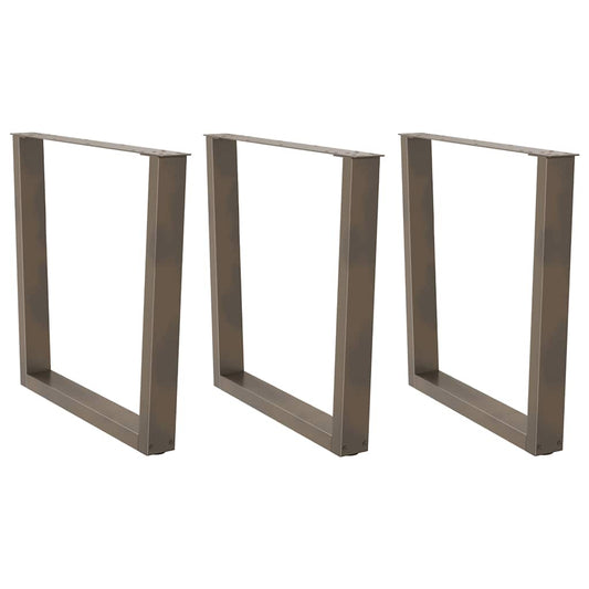 vidaXL Πόδια Τραπεζαρίας 3 τεμ. Σχήμα V από Φυσικό Ατσάλι 80x(72-73,3) εκ. Ατσάλι