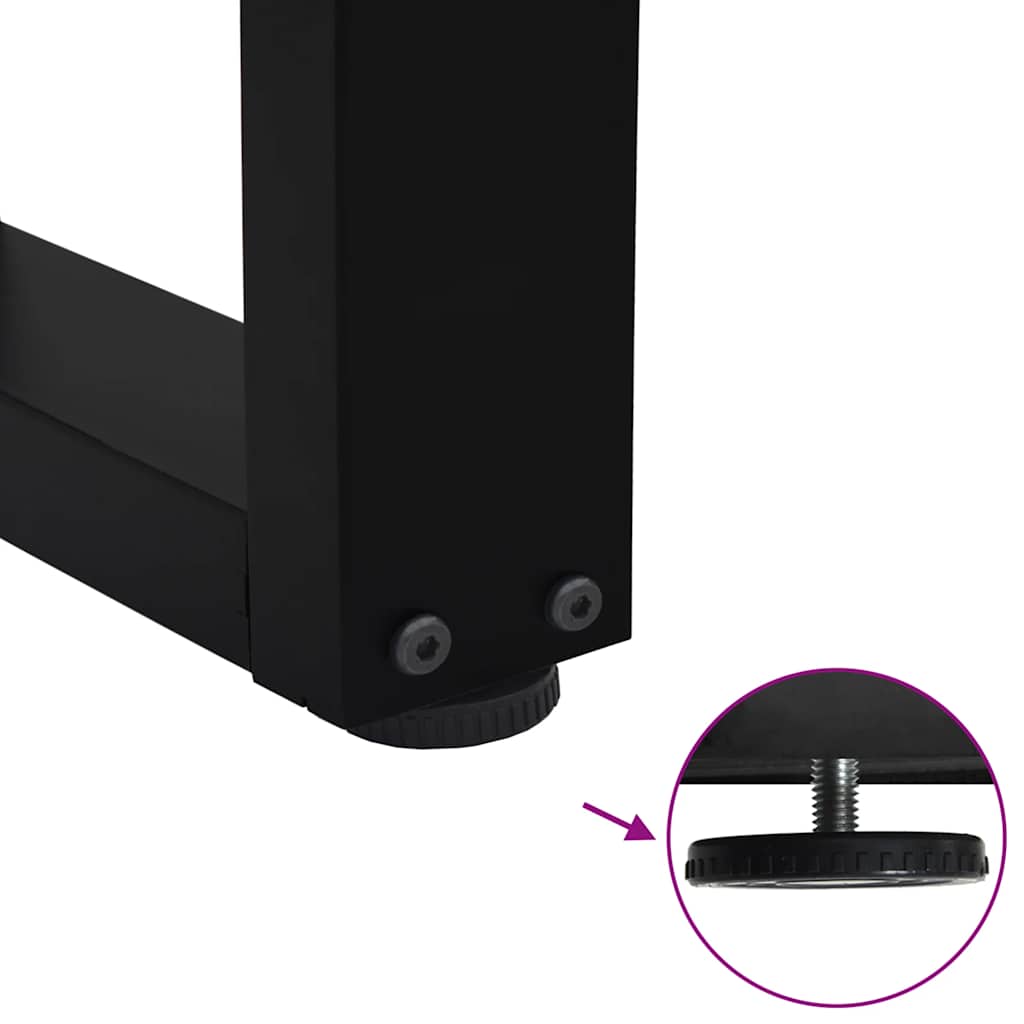vidaXL Πόδια Τραπεζαρίας Σχήματος V 3 τεμ. Μαύρο 100x (72-73,3) εκ. Ατσάλι