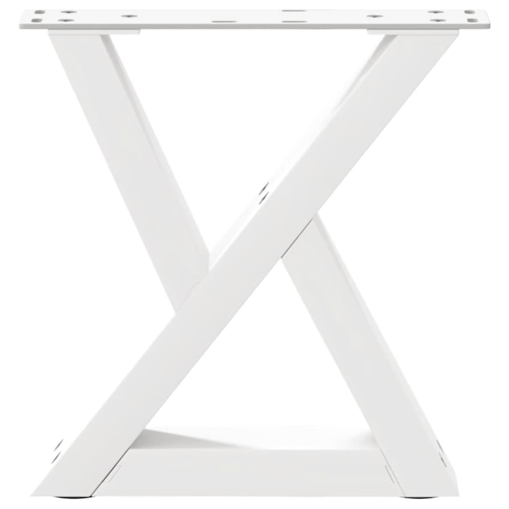 vidaXL Πόδια Τραπεζιού Σαλονιού 2 τεμ. Λευκά 30x(30-31,3) εκ. Ατσάλι