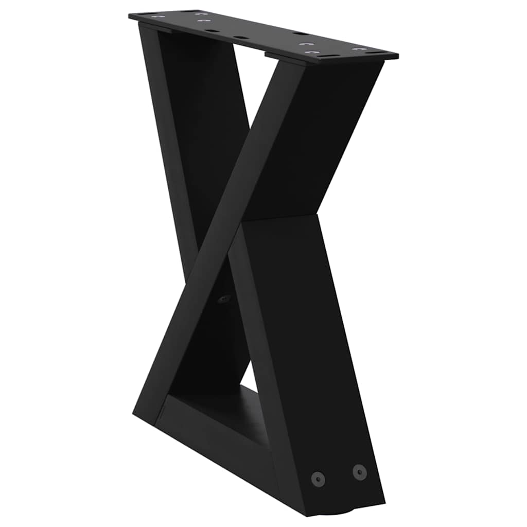 vidaXL Πόδια Τραπεζιού Σαλονιού 2 τεμ. Μαύρο 40x(30-31,3) εκ. Ατσάλι