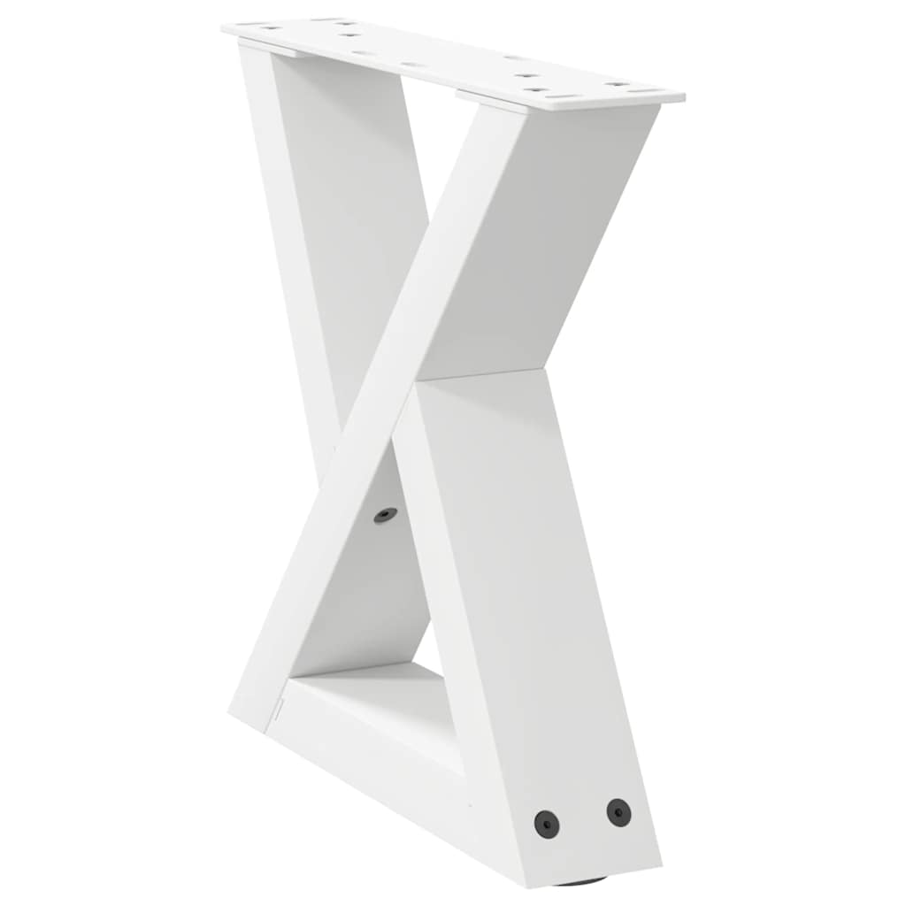 vidaXL Πόδια Τραπεζιού Σαλονιού 2 τεμ. Λευκά 40x(30-31,3) εκ. Ατσάλι