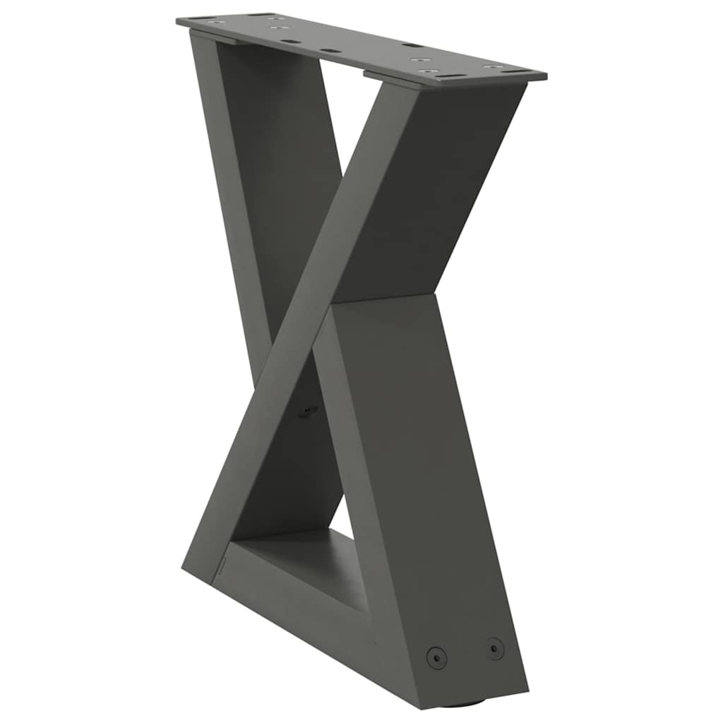 vidaXL Πόδια Τραπεζιού Σαλονιού 2 τεμ. Ανθρακί 40x(30-31,3) εκ. Ατσάλι