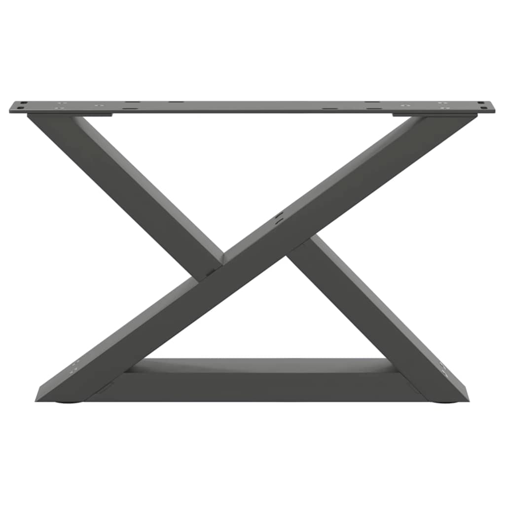 vidaXL Πόδια Τραπεζιού Σαλονιού 2 τεμ. Ανθρακί 50x(30-31,3) εκ. Ατσάλι