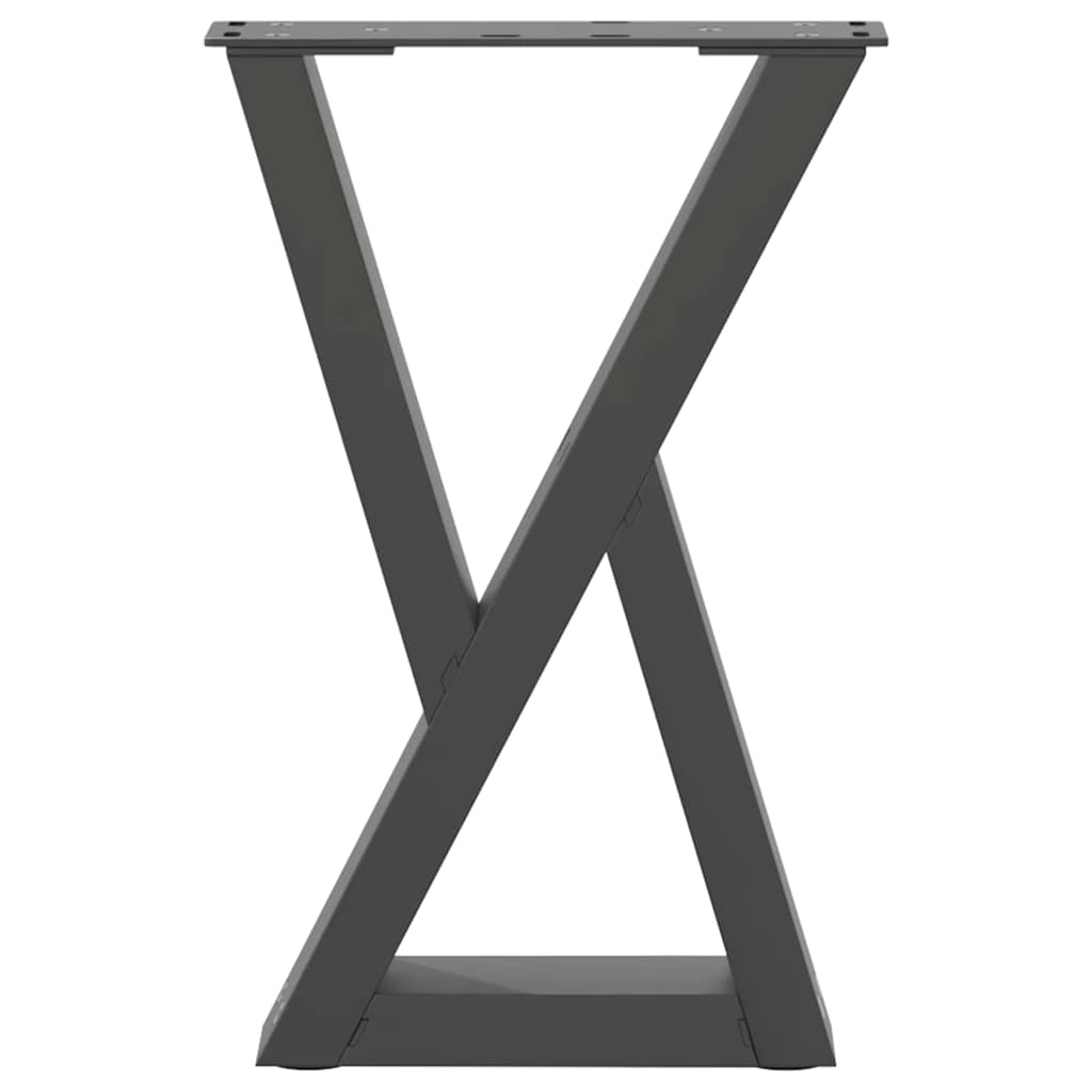 vidaXL Πόδια Τραπεζιού Σαλονιού 2 τεμ. Ανθρακί 28x(42-43,3) εκ. Ατσάλι