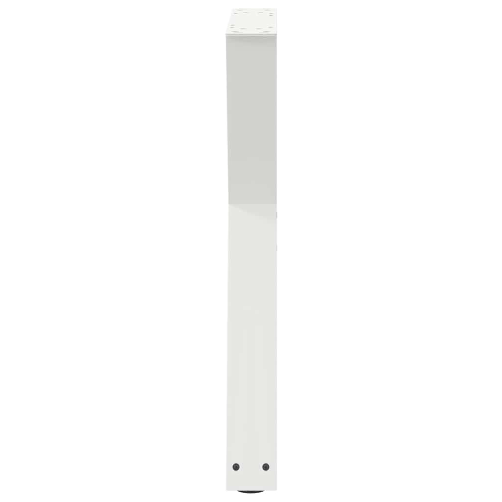 vidaXL Πόδια Τραπεζαρίας 2 τεμ. Λευκά 50x(72-73,3) εκ. Ατσάλι