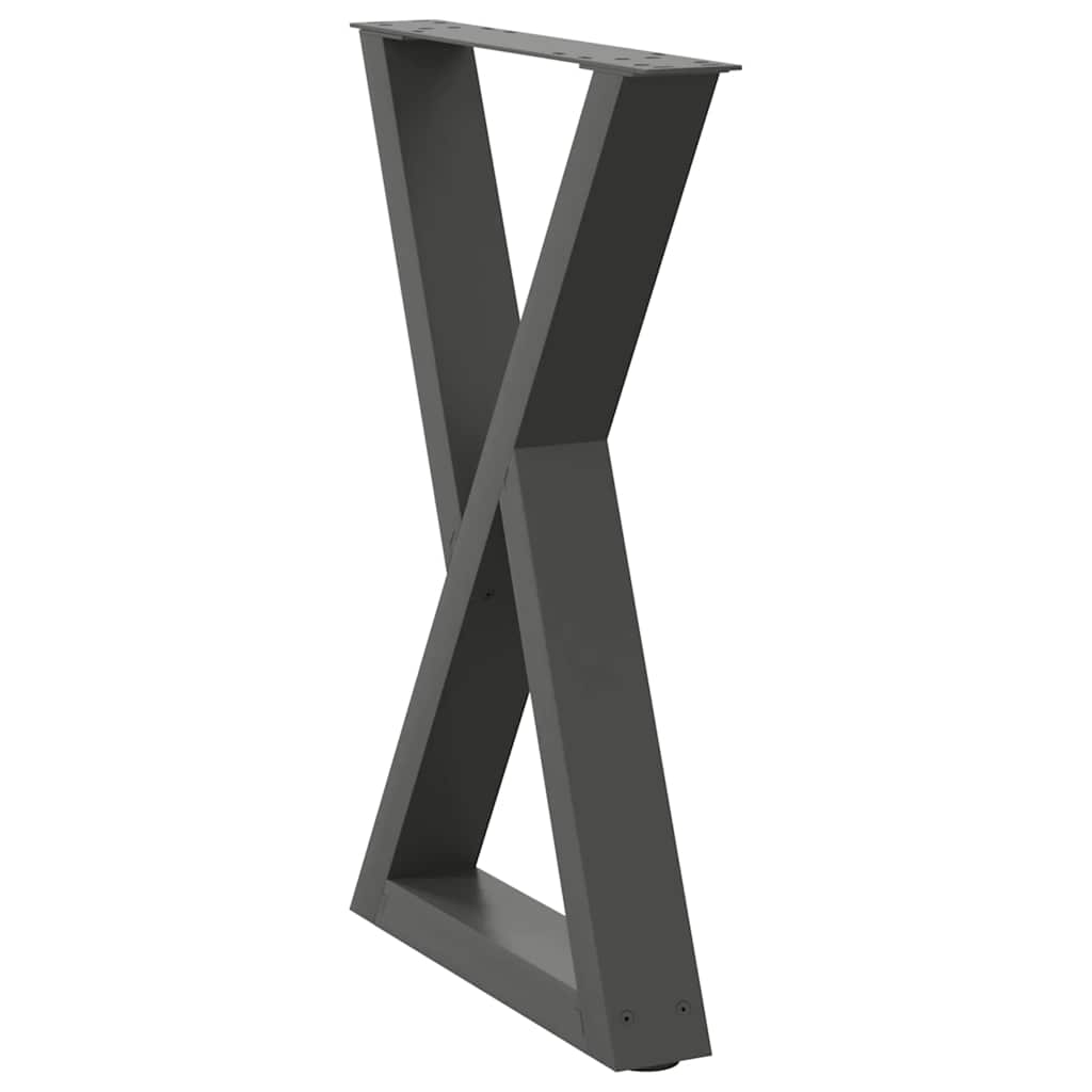 vidaXL Πόδια Τραπεζαρίας 2 τεμ. Ανθρακί 60x(72-73,3) εκ. Ατσάλι