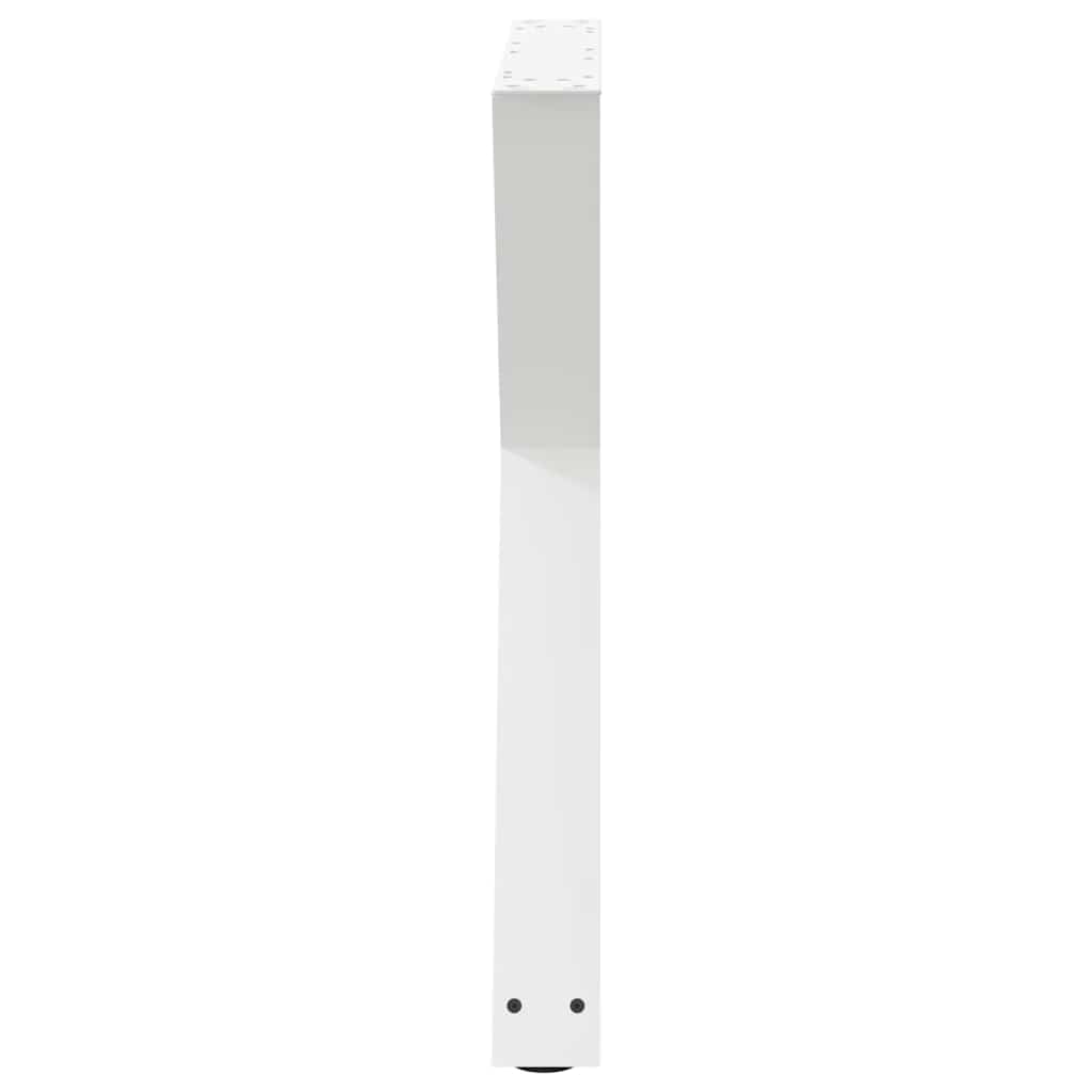 vidaXL Πόδια Τραπεζαρίας 2 τεμ. Λευκά 70x(72-73,3) εκ. Ατσάλι