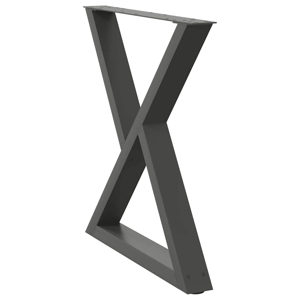 vidaXL Πόδια Τραπεζαρίας 2 τεμ. Ανθρακί 70x(72-73,3) εκ. Ατσάλι