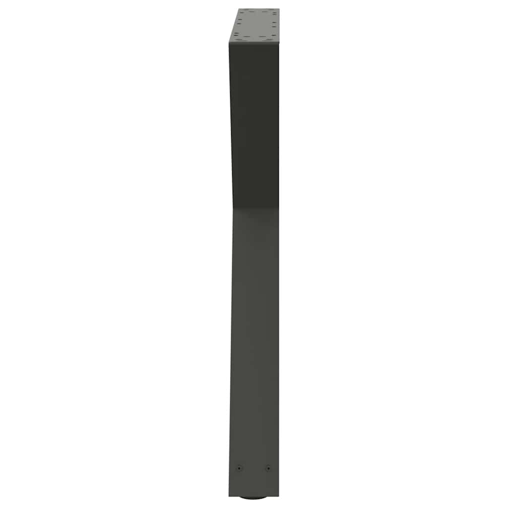 vidaXL Πόδια Τραπεζαρίας 2 τεμ. Ανθρακί 80x(72-73,3) εκ. Ατσάλι