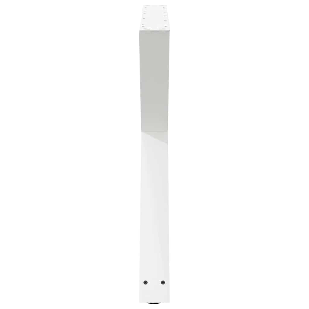 vidaXL Πόδια Τραπεζαρίας 2 τεμ. Λευκά 90x(72-73,3) εκ. Ατσάλι