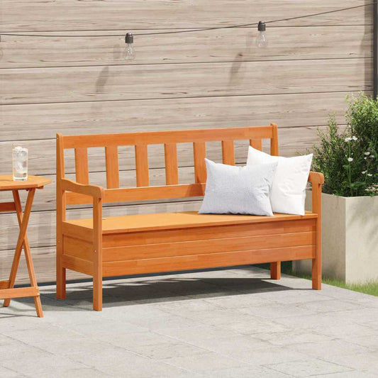 vidaXL Εξωτερικός πάγκος Καφέ 119 x 44 x 76 εκ. Στερεά ξυλεία πεύκου