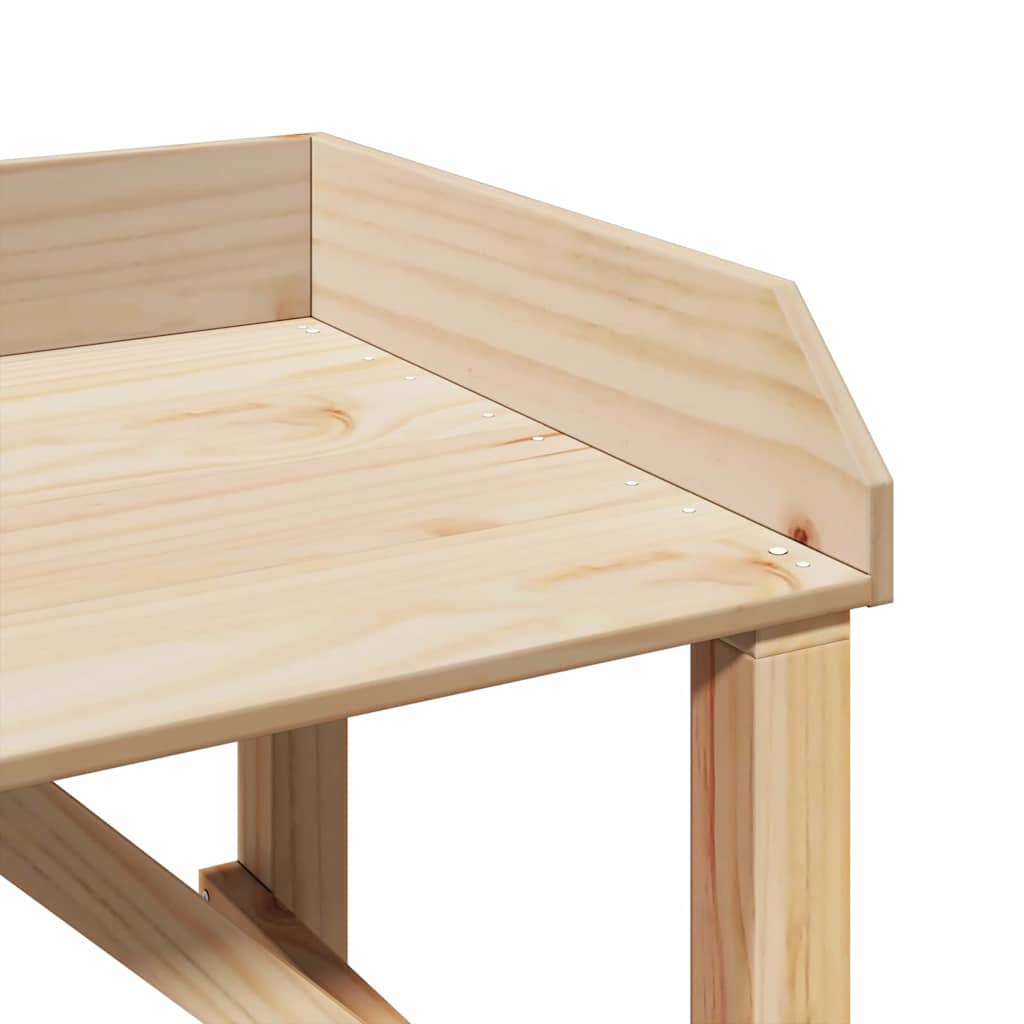 vidaXL Στήριξη φυτών με ράφι Μπεζ 75 x 40 x 90 εκ. Μασίφ ξύλο πεύκου