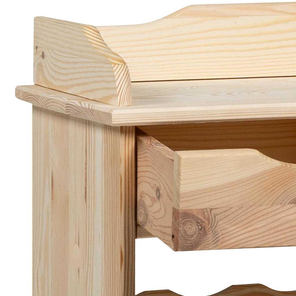 vidaXL Ράφι Κρασιού 90x60x30 εκ. Από Στερεό Ξύλο Πεύκου