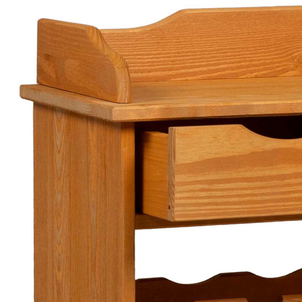 vidaXL Ράφι Κρασιού 90x60x30 εκ Συμπαγές Ξύλο Πεύκου