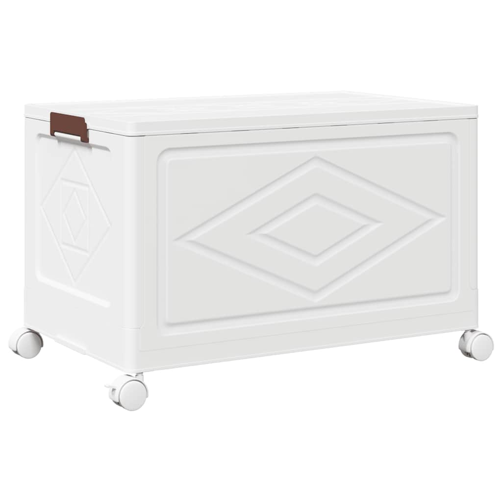 vidaXL Στοιβαζόμενο κουτί αποθήκευσης με τροχούς 75 Λίτρα 64x40x41 εκ.