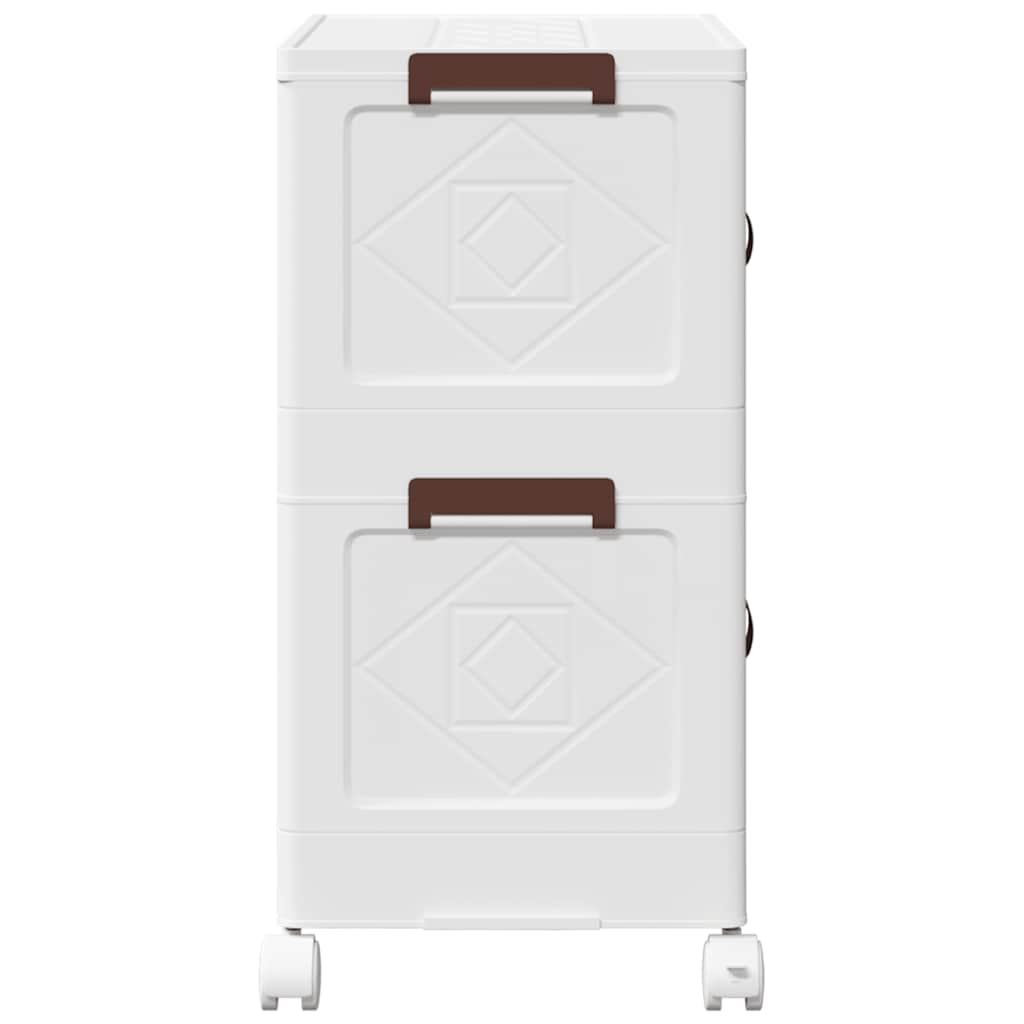 vidaXL Στοιβαζόμενο κουτί αποθήκευσης με τροχούς 2 Επιπ. 28 Λίτρα