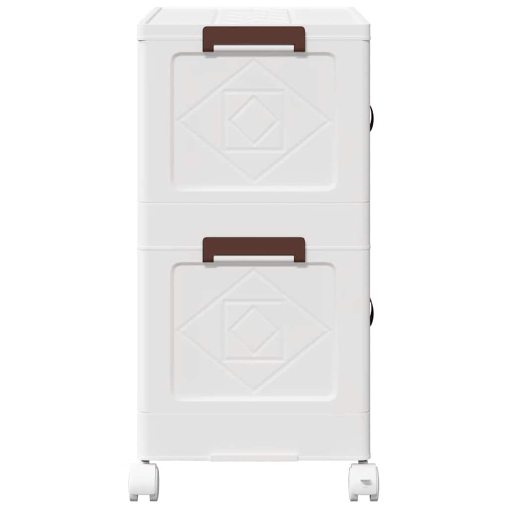 vidaXL Στοιβαζόμενο κουτί αποθήκευσης με τροχούς 2 Επιπ. 75 Λίτρα