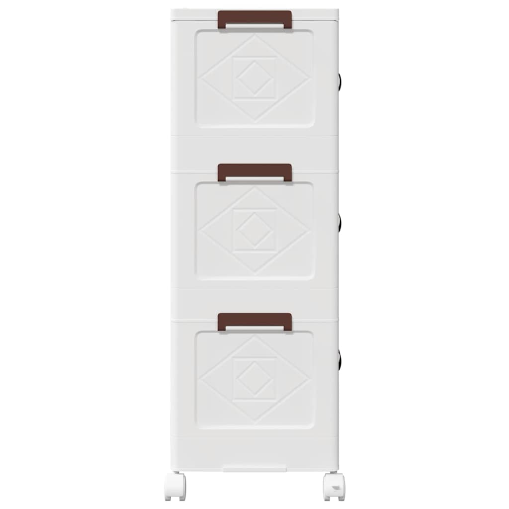 vidaXL Στοιβαζόμενο κουτί αποθήκευσης με τροχούς 3 Επιπ. 28 Λίτρα