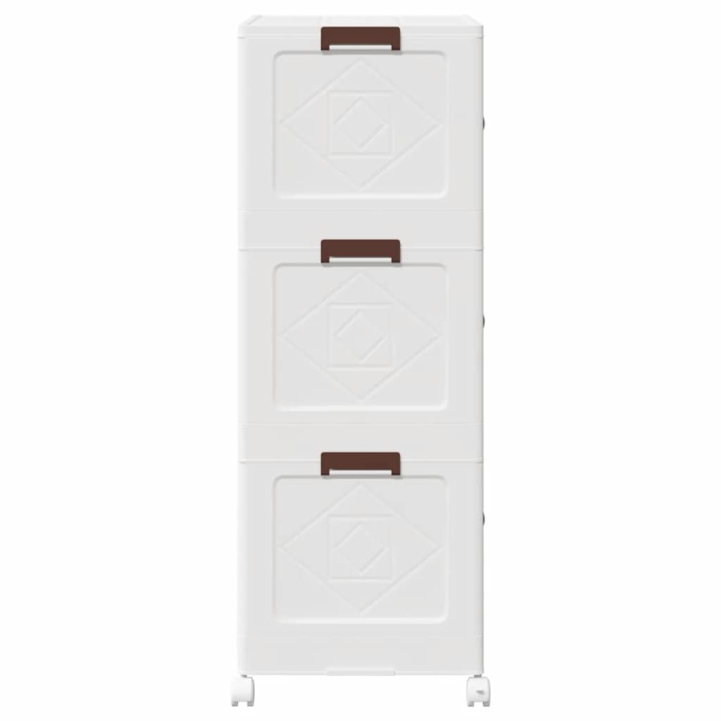 vidaXL Στοιβαζόμενο κουτί αποθήκευσης με τροχούς 3 Επιπ. 75 Λίτρα