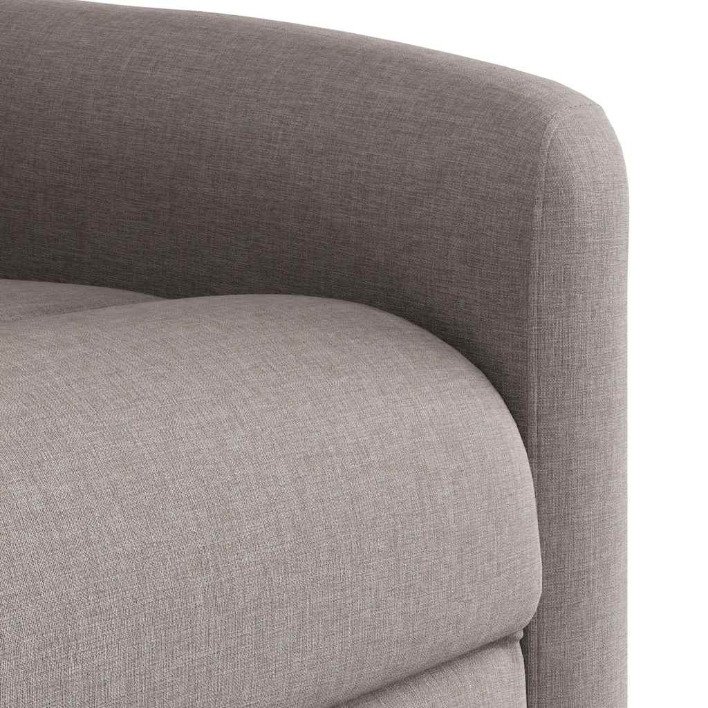 vidaXL Πολυθρόνα Ανακλινόμενη Ηλεκτρική Taupe Υφασμάτινη