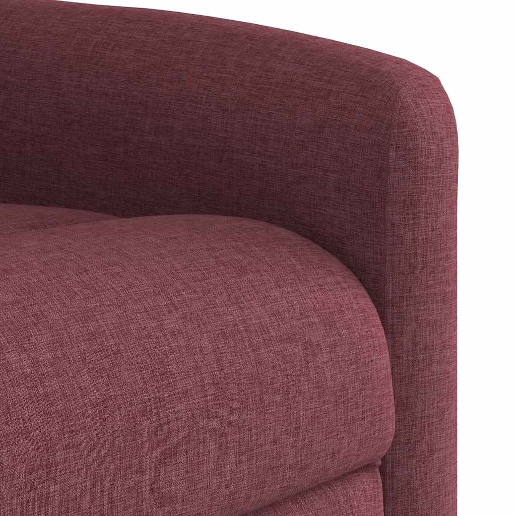 vidaXL Πολυθρόνα Μασάζ Ηλεκτρική Ανακλινόμενη Μπορντό Υφασμάτινη