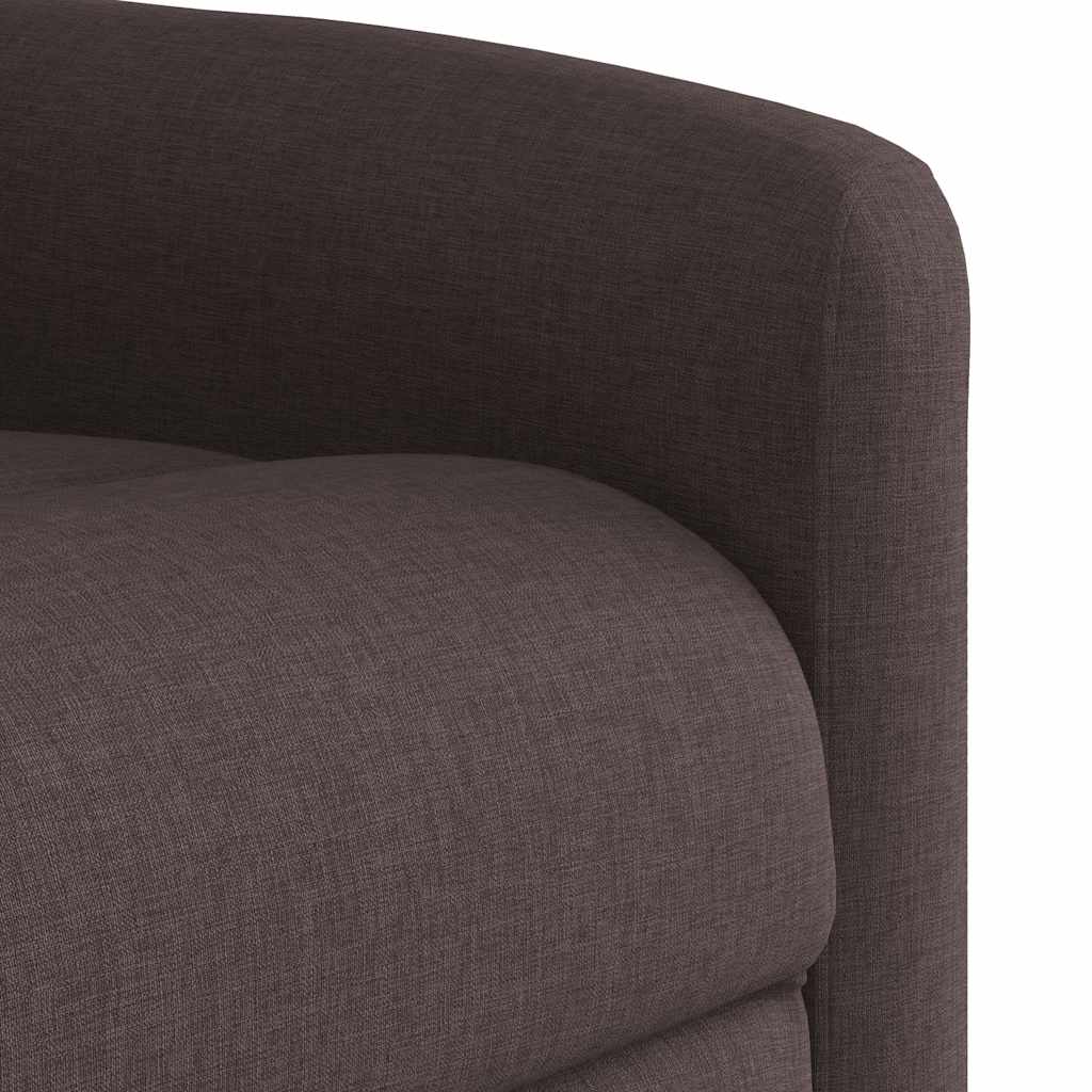 vidaXL Πολυθρόνα Ανακλινόμενη με Ανύψωση Σκούρο Καφέ Υφασμάτινη