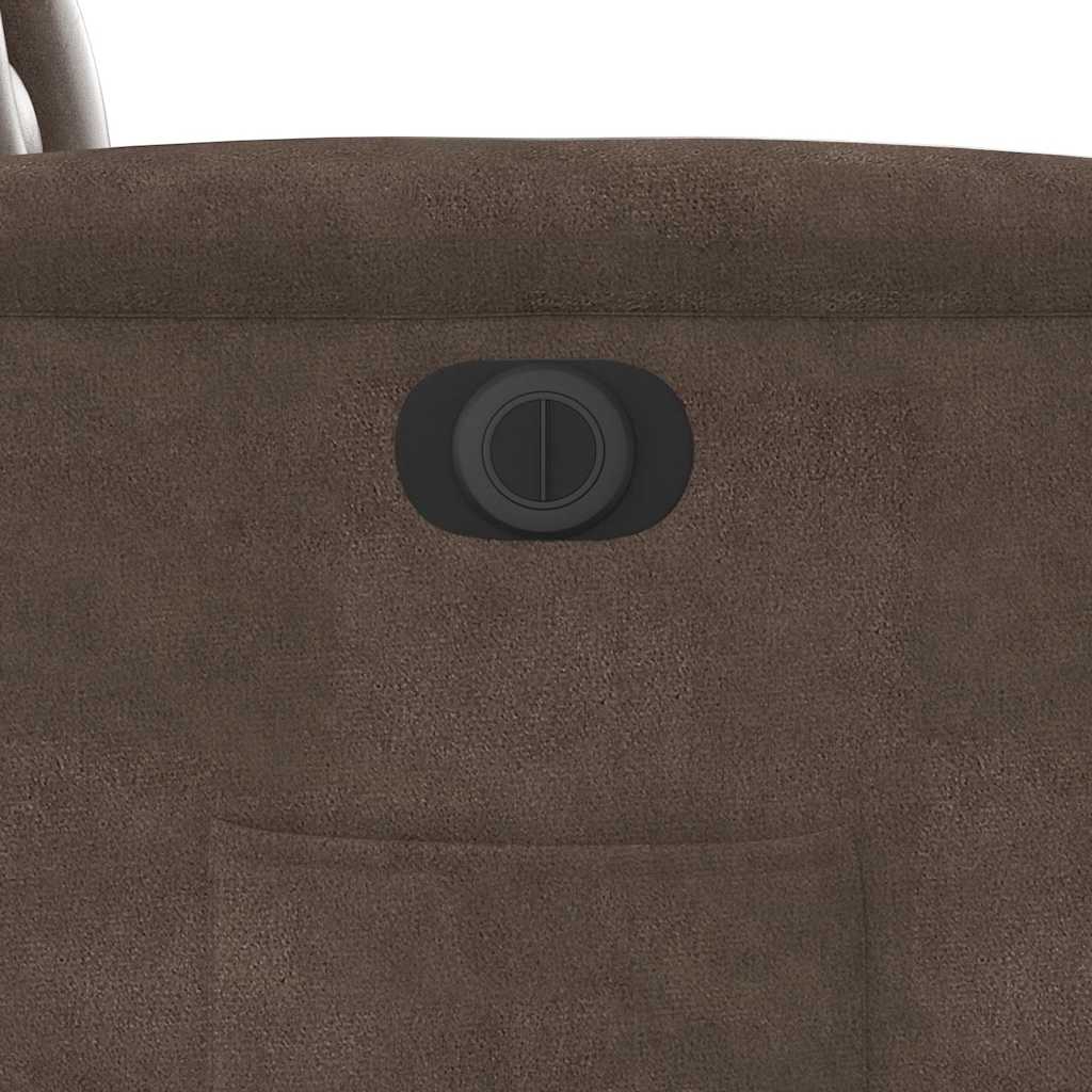 vidaXL Πολυθρόνα Ηλεκ. Ανακλινόμενη Ανύψωση Καφέ Ύφασμα Μικροϊνών