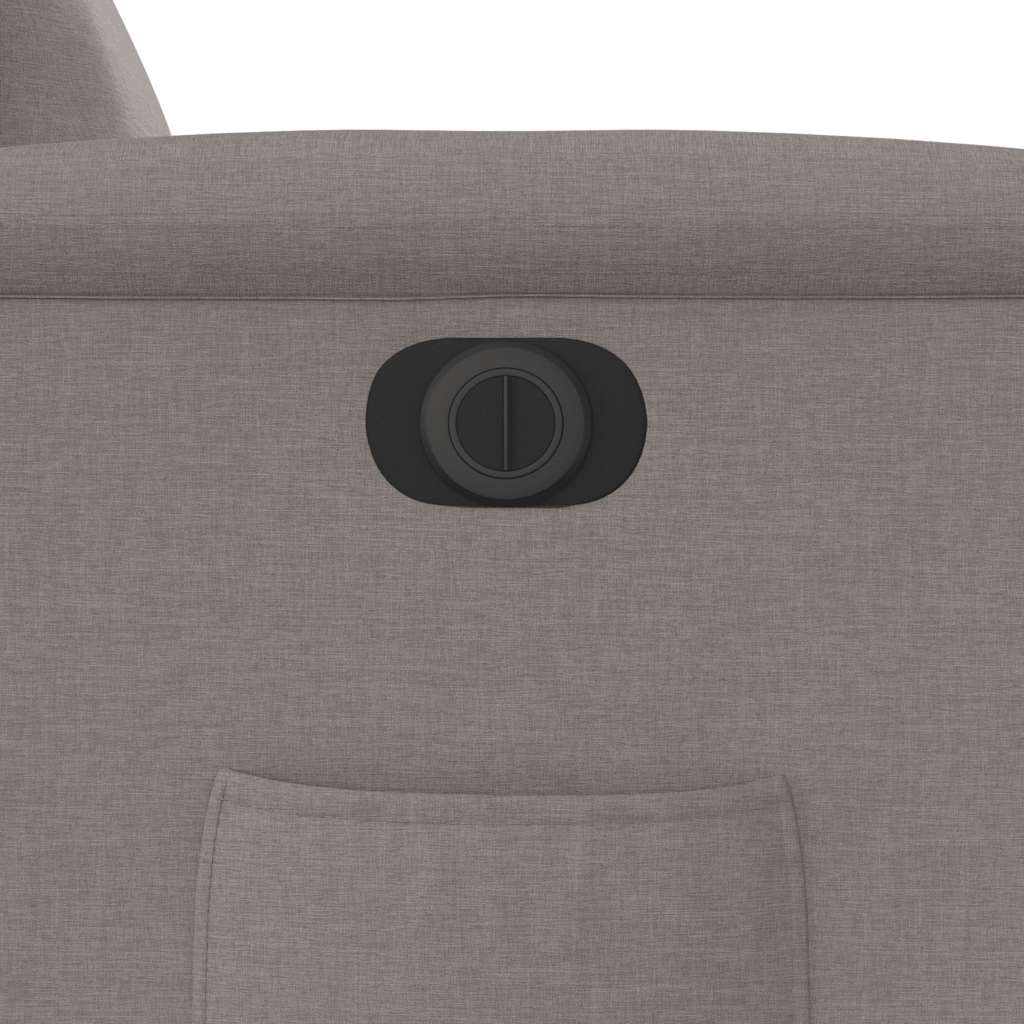 vidaXL Πολυθρόνα Ανακλινόμενη Ηλεκτρική Taupe Υφασμάτινη